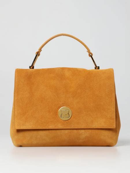 Borsa Large in suede in Marrone 